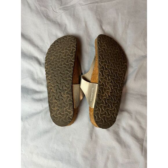 BIRKENSTOCK Gizeh Birko-Flor Silver Thong Sandals Size EU 36 US 5.5 - Picture 7 of 9